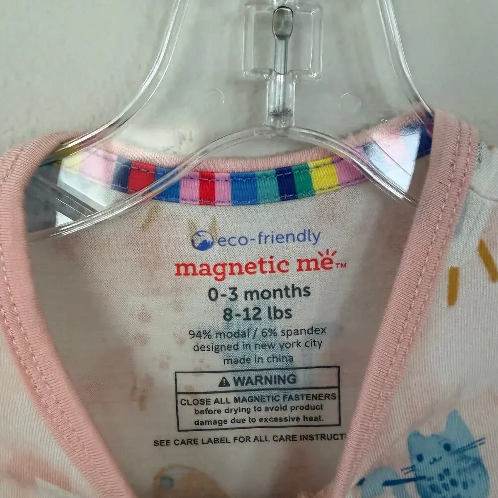 Magnetic Me Arts & Cats Modal Footie Pajama (0-3m)